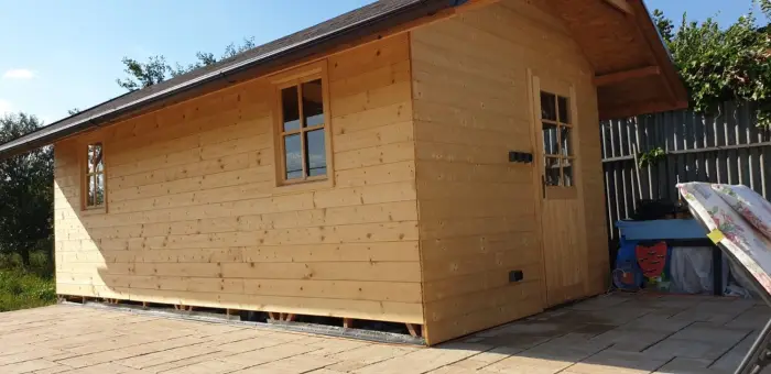 Opláštený záhradný domček 600 × 312 cm